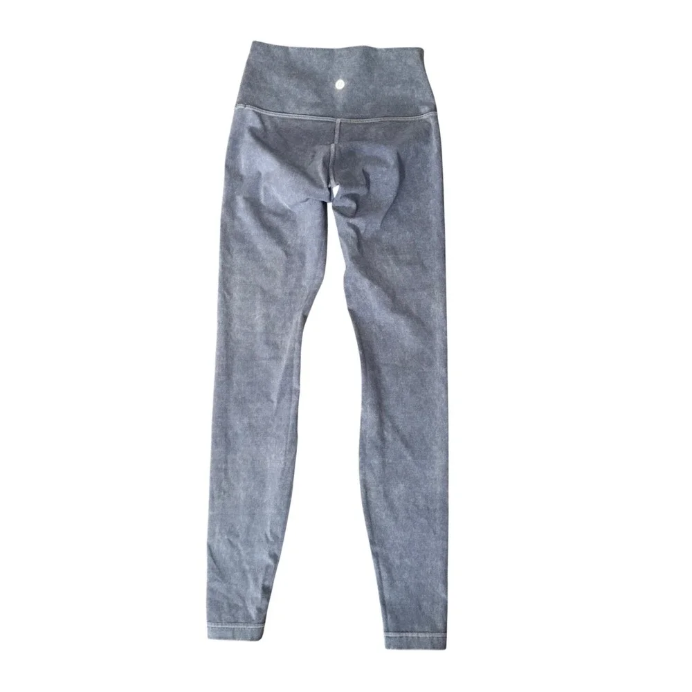 Lululemon Align Leggings Womens 4 Blue‎ Excellent Acid Wash High Rise 28